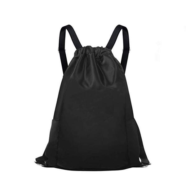 Women Men Polyester Gym String Bag , Athletic Drawstring Bag Portable Football