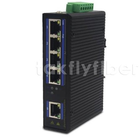 Quality Industrial Grade PoE Switch 4 Port 10/100Mbps PoE + 1 Port 10/100Mbps Ethernet for sale
