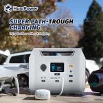 576Wh Portable Power Station: AC Charge adaptor/Solar Rechargeable, Camping