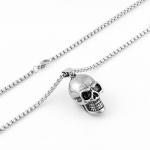 Skull titanium steel necklace with European and American style men's stainless