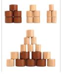 Children'S Montessori Wooden Moon Balance Building Blocks