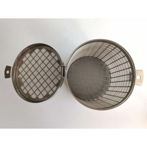 316 Stainless Steel Cylinder Perforated Filter Screen Mesh Two Layer With Covering