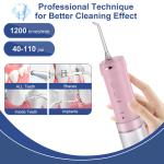 Cordless High Pressure Pulse Oral Irrigator Electric Tooth Cleaner Portable