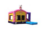 Kids Party Pink Hello Kitty Themed Inflatable Bouncer With Slide 0.55mm PVC