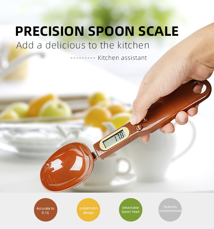 Food Scales LCD Display Stainless Steel Electronic Scales 1*CR2032 Battery Auto Off 46g Function Kitchen Spoon Digital