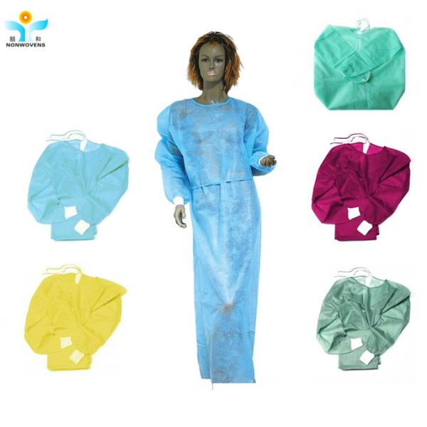 Nonwoven SMS Disposable Isolation Gown Coverall Personal Protective