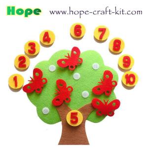 Wholesale Felt DIY Material Kids Toddler Children Numbers Education Kits Teaching Aids digits Felt Fruit Vegetables OEM ODM from china suppliers