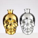 Creative Design 750ml Creative Skull Bottle Liquor Glass Unique Whiskey Bottle