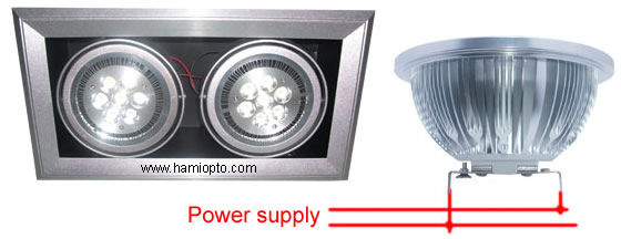 Led AR111 5W 90LM/W 2700-6000K 5w LED AR111 led spotlight, ar111 led dimmable AC/DC12-24V/AC100-240V