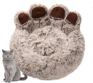 Wholesale Amazon Hot Sale Nigh Quality Pet Winter Soft Heating Warm Plush Bed Round Small Pet Bed For Dog Cat from china suppliers