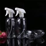Empty 500ml clear PET plastic shampoo wash hand lotion pump bottle