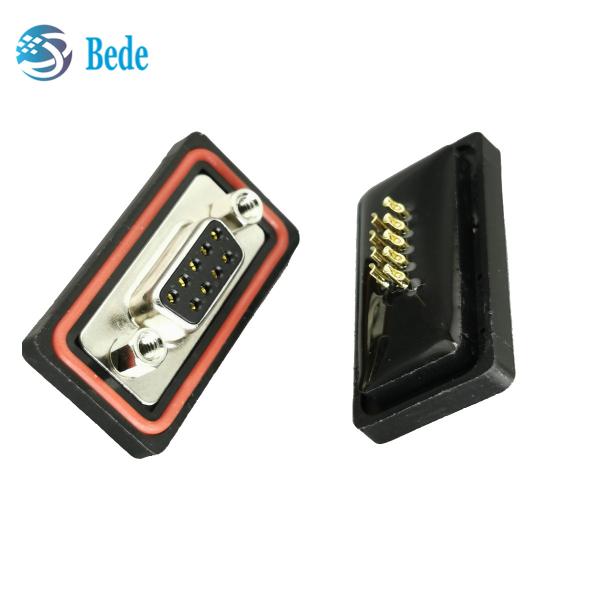 Brass Tin Plated Gold Plated Pins D-Sub 9 Female Connectors -55- 105C Operating