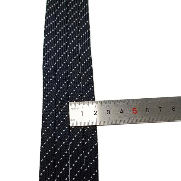 Polyester Flat Drawstring Cord For Hoodie Black Elastic Shock Cord