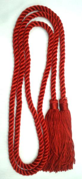 52 Inches long soft rayon cotton honor cord with 4 inches tassels on both ends