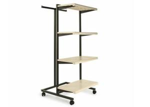 Wholesale Multifunction Light Weight 4 Wheels Clothing Display Rack / Clothing Store Racks And Shelves from china suppliers
