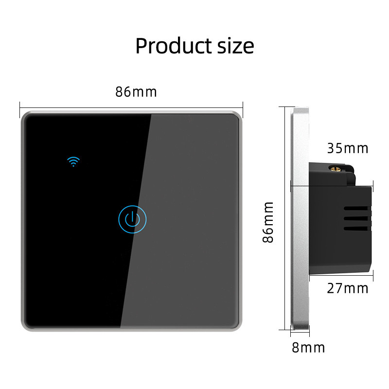 Tuya Smart Wifi Switch For Eu Standard 3 Gang Metal Bezel App Remote Schedule Voice Control