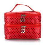 Multifunction Washable Double Layer Polyester Cosmetic Bag