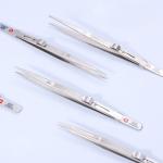 Non Slip 16.5cm Jewelry Tools Lockable Tweezers For Jewelry Making