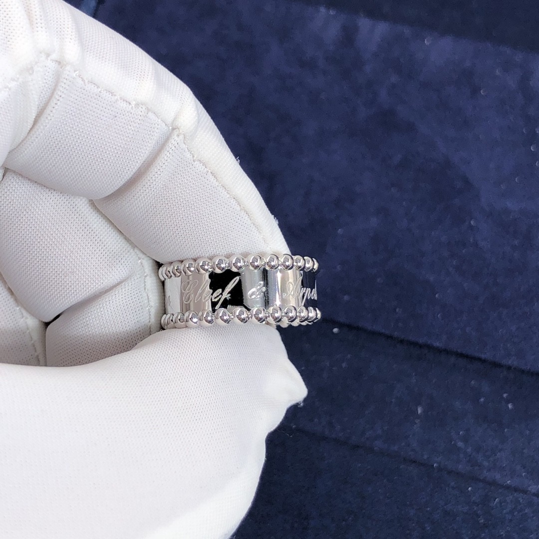 Elegant Factory Make Real Gold Van Cleef & Arpels 18k Gold PerléE Signature Ring