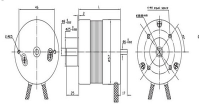 BY57BLY03 133W 0.33N.m brushless dc motor