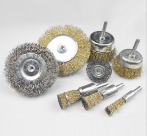 Wholesale 100 % Brass Wire Brush , Non Sparking Safework Brass Wire Bevel Brush 100MM OD from china suppliers