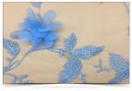 Colorful Polyester 3D flower embroidered Lace fabric for women garments