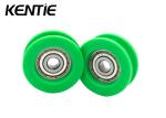 626ZZ 6x31x11.5mm Ball Bearing Pulley / U Type Green Sliding Door Roller Wheels