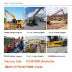 Heavy Duty Excavator Long Boom 22 30 Meters For Zoomlion Kubota Komatsu