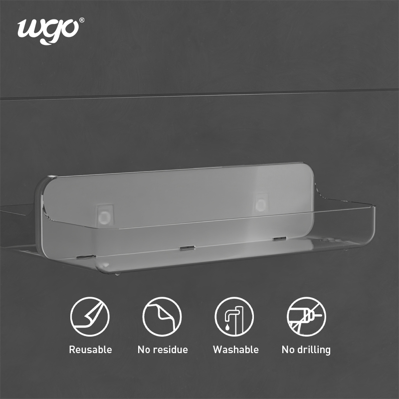 Clear Bathroom Sets Paper Roll Holder Self Adhesive Toilet Stand 140*83*25mm