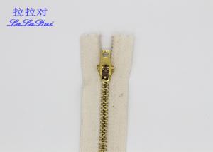 Wholesale Pants White Heavy Duty Brass Zippers , Customized 6 Inch Separating Zipper from china suppliers