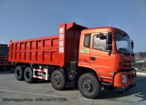 Wholesale DFD3318 Industrial Dump Truck , RHD / LHD 375HP 8x4 Tipper Truck Red Color from china suppliers