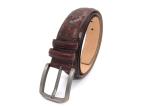 4.0CM Genuine Leather Casual Belts For Men Classic Pin Buckle / Knitted Leather