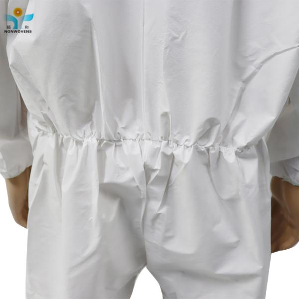 Non Woven Fabric Disposable Protective Wear Coverall 50gsm PP SMS Medical Use