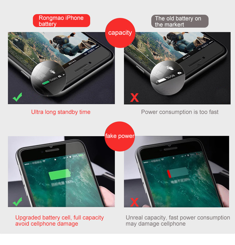 1821mAh IPhone 8 Battery Replacement , Grade A Rechargeable Iphone 8 Lithium Battery