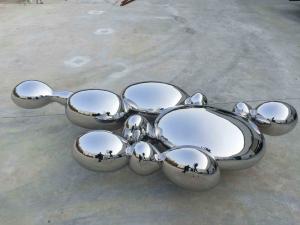 Wholesale Contemporary Large Abstract Sculpture , Stainless Steel Garden Ornaments Statues from china suppliers