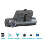 High Definition 4G Mini Dashcam with WiFi Support and 2CH 1080P/720P Recording