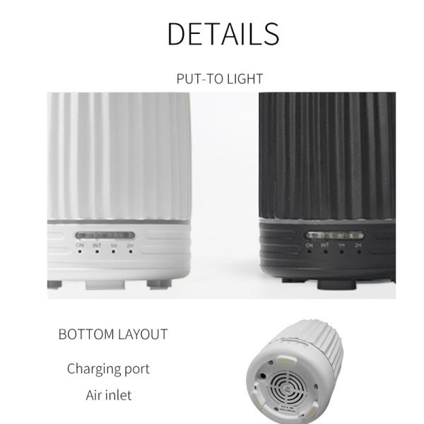 Hot Selling 120ml Elegant Home Quiet Oil Diffuser Ceramic Aroma Scented Fragrance Diffuser Ultrasonic Ceramic Aroma Diffuser