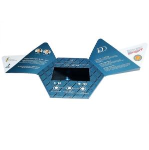 Wholesale Custom Hexagon Video In Folder Brochure , Video Invitation Card Rechargeable Battery from china suppliers
