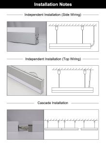 Wholesale IP20 LED Linear Light Fixture AC100V-240V Installations Aluminum Material from china suppliers
