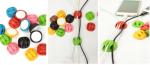 Hot Sale Silicone / Plastic Cable Clip Cable Holder Set , 4 Pcs/ 6 Pcs In A Pack