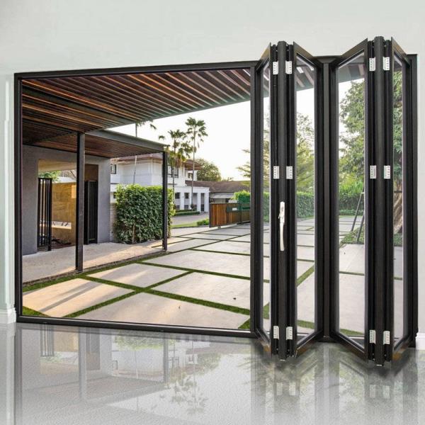 Panoramic Folding Aluminum Sliding Door Free Opening And Closing Living Room