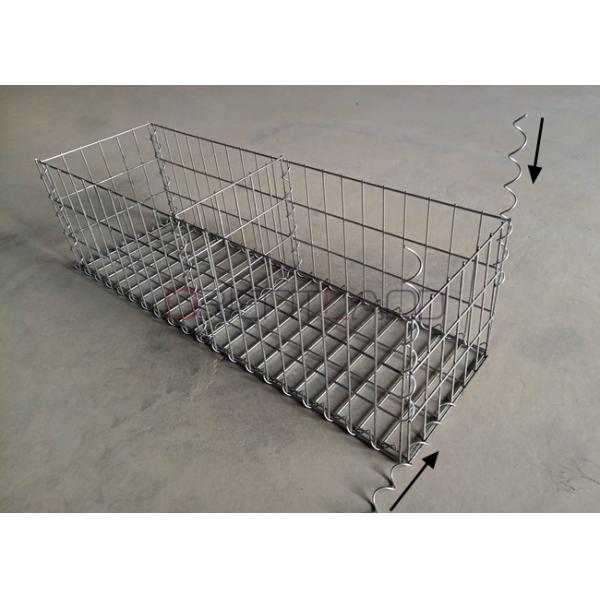 Permeable Steel Mesh Gabion Cages , Retaining Wall Gabion Cages 4.0mm Wire Gauge