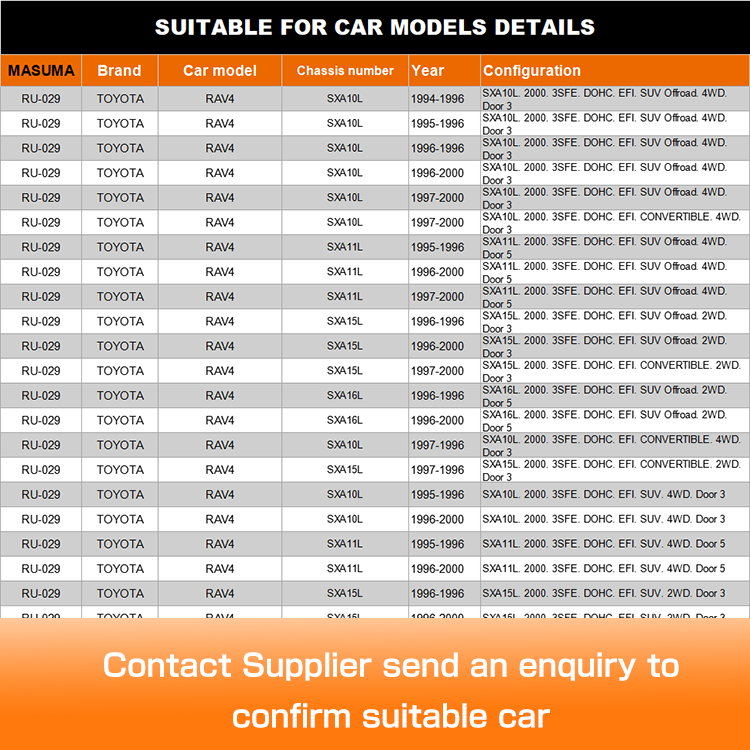 TOYOTA RAV4 SXA10C Suspension Bush KUGC22 LD20T 48654-42020 48654-42010 for Car Repair