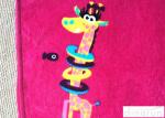 Easy Clean Customized Hooded Beach Towels Pink For Birthday / Holiday