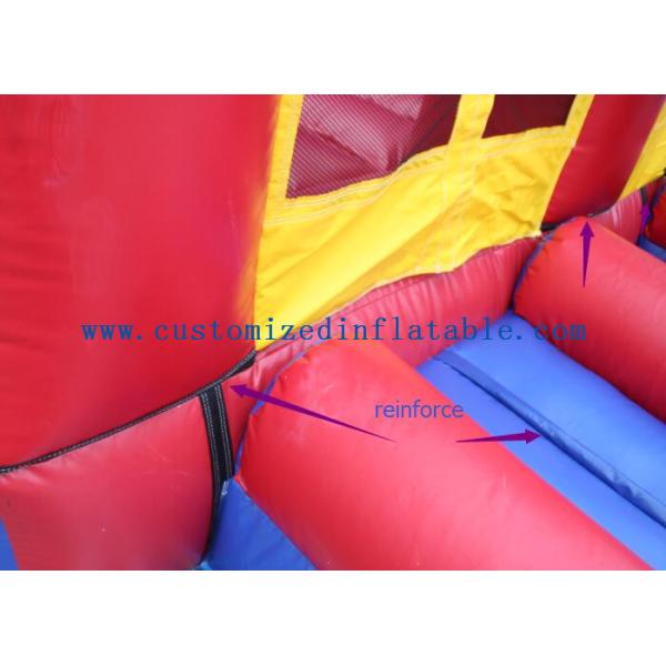 Funny Safety Childrens Inflatable Bouncy Castle With Slide Combo Customized