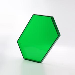 Wholesale Custom Color Green Acrylic Serving Tray , Hexagon Acrylic Fruit Tray Organizer from china suppliers