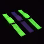 18mm 20mm 22mm Adjustable Luminous Silicone Rubber Watch Strap