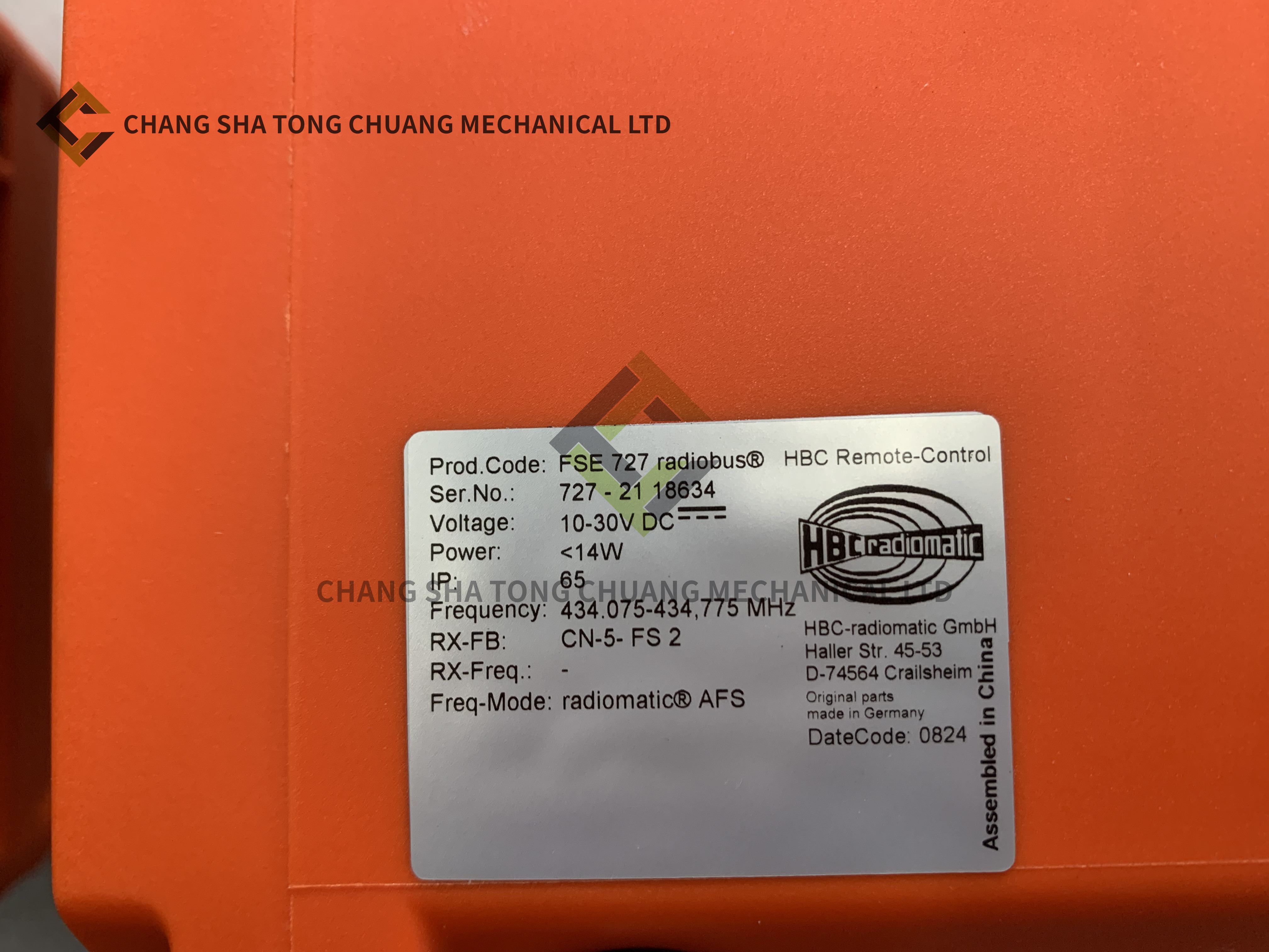 Prod.Code Fse 727 Radiobus Hbc 727 Wireless Remote Control Ser.No. 727-21 18634 for Concrete Pump Truck Spare Parts