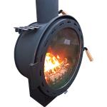 Round Heavy 30 Inch Outdoor Wood Burner Fireplace Assembly Required