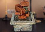 Polyresin Red Brick H16.5CM American Style Fountain Tabletop Small Ornament